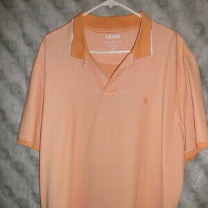 Izod Men's Advantage Performance Natural Stretch Peach Collard Shirt XXL